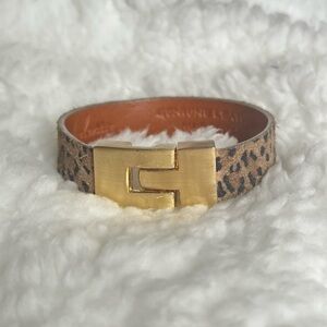 Vintage Single Jigsaw Bracelet Leopard Print